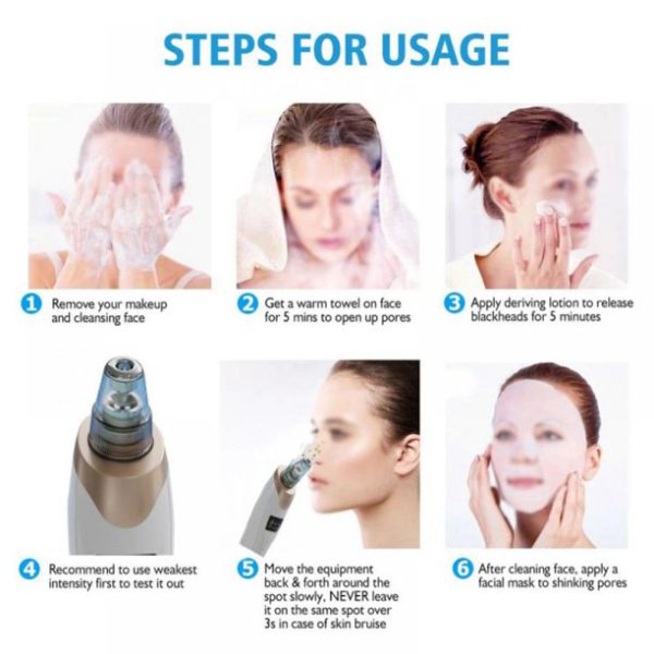 Electric Suction Blackhead Instrument Home Beauty Instrument Blackhead Pore Cleaning (rechargable).