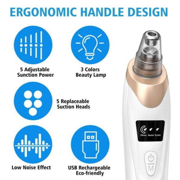 Electric Suction Blackhead Instrument Home Beauty Instrument Blackhead Pore Cleaning (rechargable).